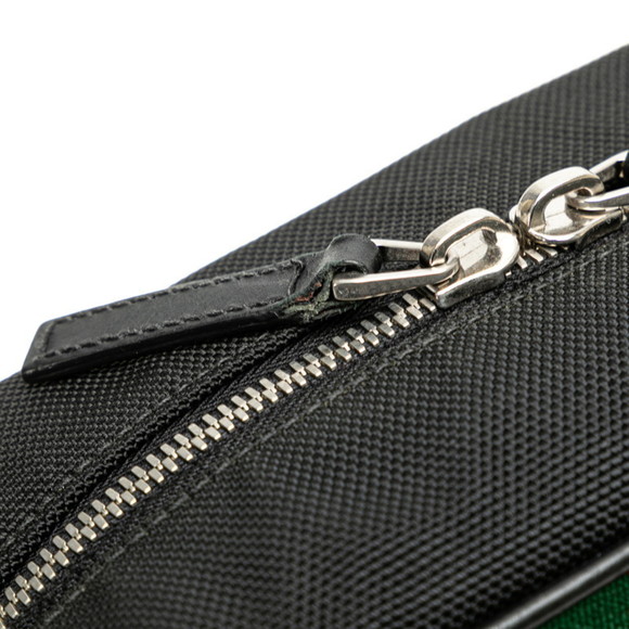 GUCCI Sherry Line Clutch Bag Black Canvas Leather 630916 - Picture 4 of 10